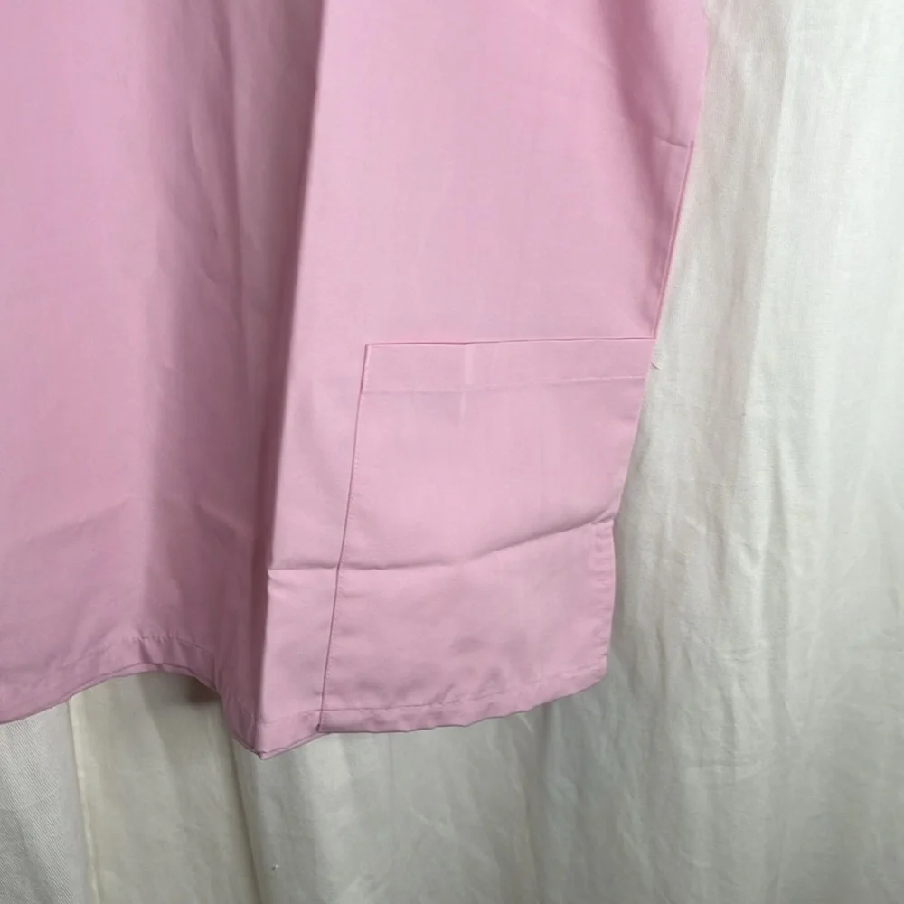 Women's Pink V-Neck Medical Scrub Set